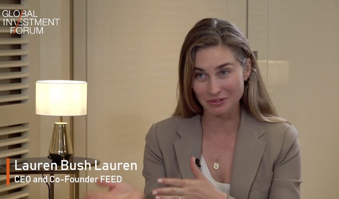 Lauren Bush Lauren (FEED projects) interview at the Global Investment Forum 2022