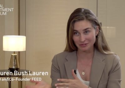 Lauren Bush Lauren (FEED projects) interview at the Global Investment Forum 2022