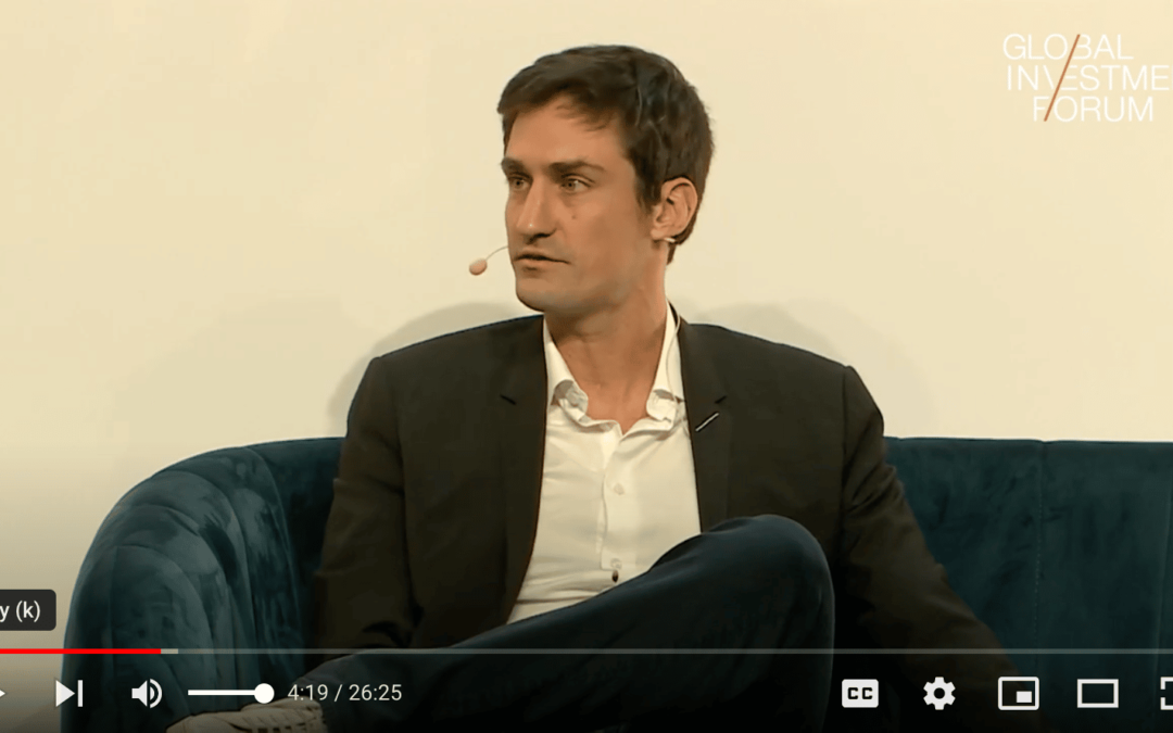 Guillaume Pousaz (Checkout) at the 2022 Global Investment Forum