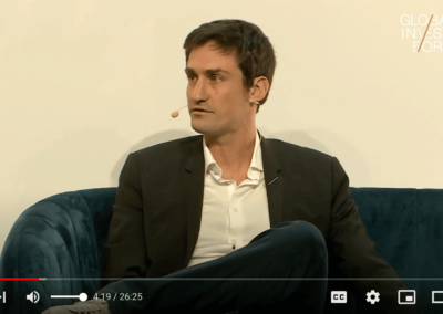 Guillaume Pousaz (Checkout) at the 2022 Global Investment Forum