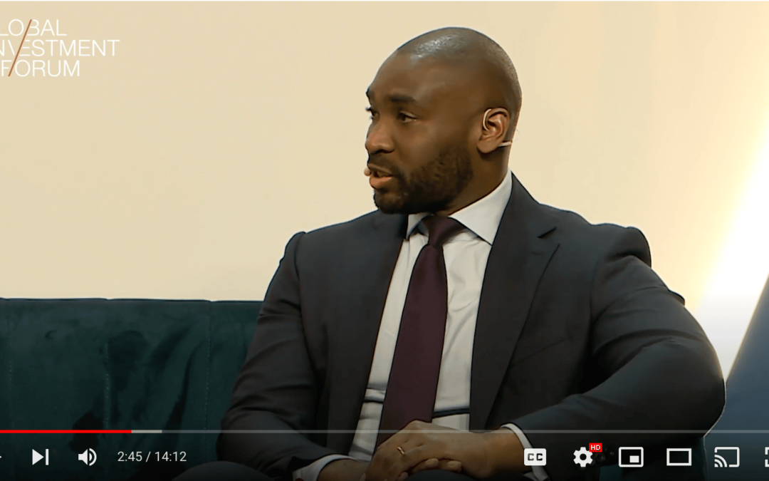 Claude Kamga (Blue Earth Capital) at the 2022 Global Investment Forum