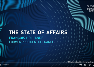 Francois Hollande at the 2023 Global Investment Forum