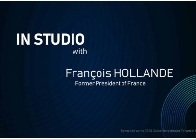 In the Studio at the Global Investment Forum with Former President of France, Francois Hollande
