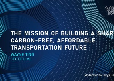 Wayne Ting talks about the Future of Mobility at the Global Investment Forum